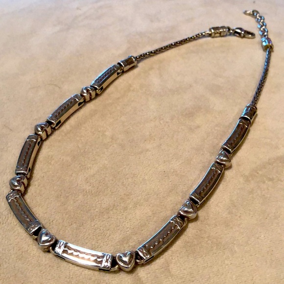 Retired Vintage HTF Brighton heart bar chocker necklace - Picture 12 of 12